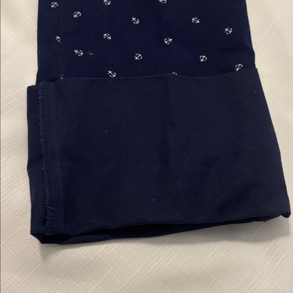 Tommy Hilfiger Dark Blue Anchor Chino Cuffed Pants SZ 12 casual cotton nautical - Picture 6 of 12